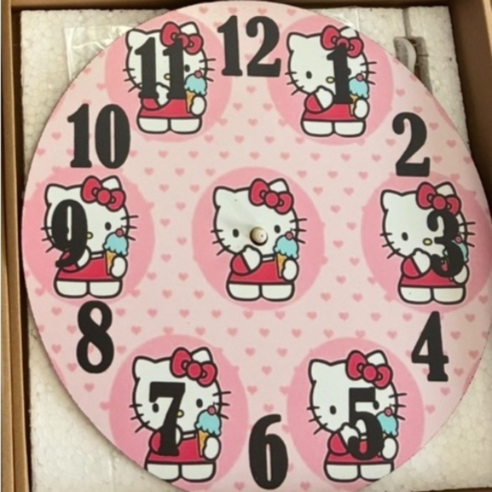 Hello Kitty Pink Wall Clock